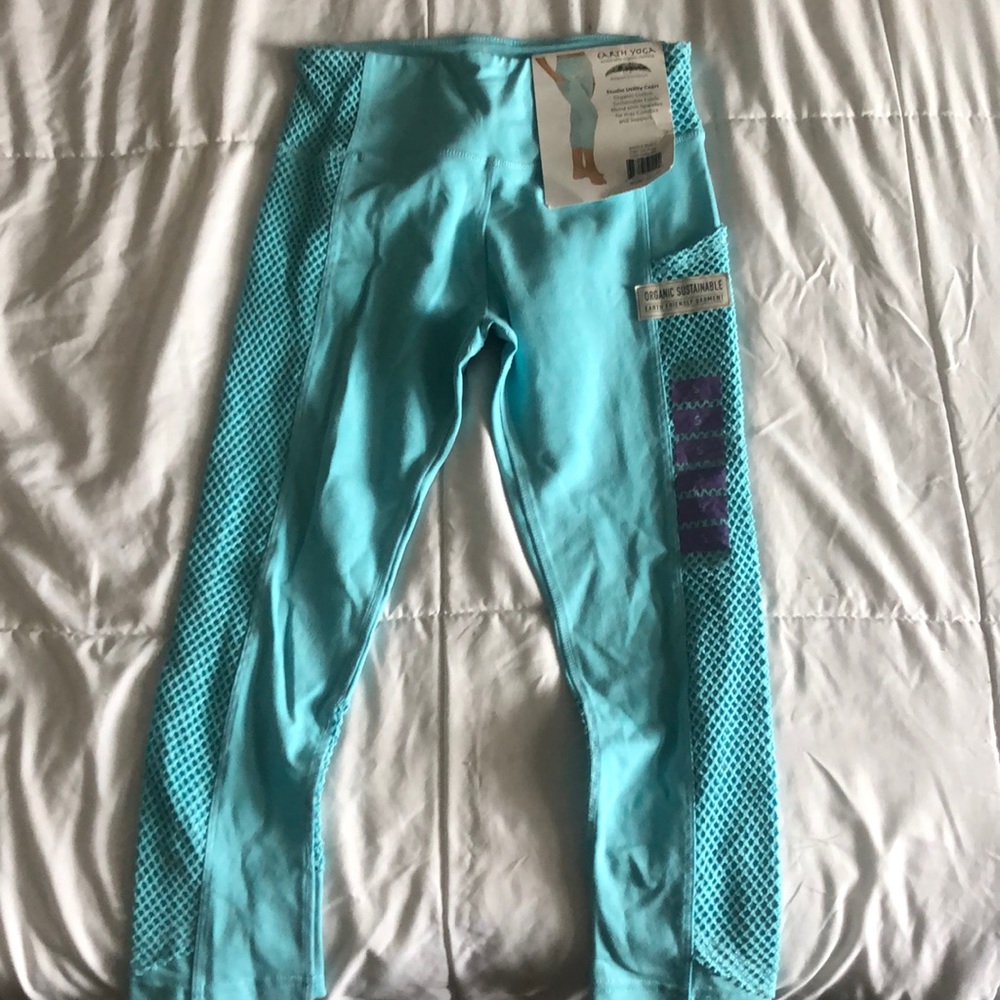 Teal blue capris